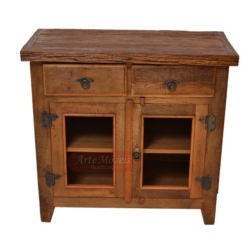 Buffet 0,85 x 0,90 Duas portas em Peroba Rosa - 46947