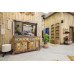 Buffet 4 Portas 1,55 x 0,90 "Entalhado" e colorido em Peroba Rosa - 47340