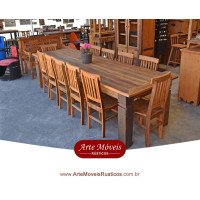 Conjunto de Mesa com Cadeiras em Peroba Rosa - 44080