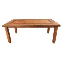 Mesa 2,00 x 1,00 "Marchetada" em Peroba Rosa - 46800