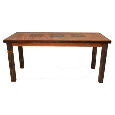 Mesa 1,80 x 0,80 "Marchetada" em Peroba Rosa - 45568 Mesa 1,80 x 0,80 "Marchetada" em Peroba Rosa - 45568