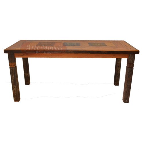 Mesa 1,80 x 0,80 "Marchetada" em Peroba Rosa - 45568