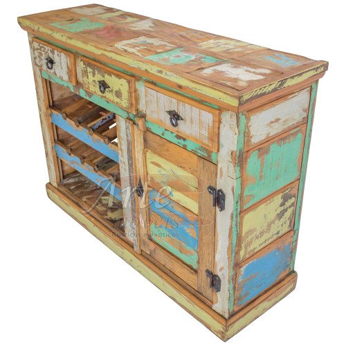 Balcão / Buffet Adega 1,15 x 0,35 Com Tinta 3 Gavetas e 1 Porta  - 4818