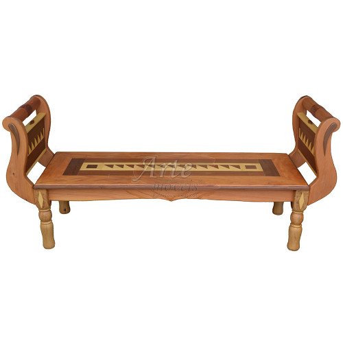 Banco Marquesa 3 Lugares com Marchetaria - 1048