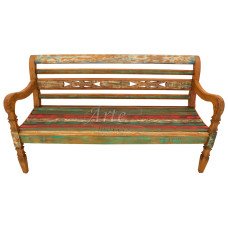 Banco Bali 1,60 x 0,65 com Tinta em Peroba Rosa - 5170