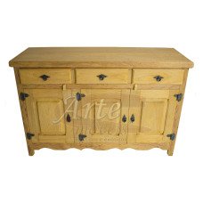 Buffet 1,35 x 0,48 Com 3 Portas 3 Gavetas em Cerejeira -4050