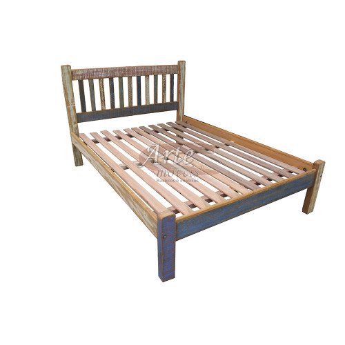 Cama 1,90 x 1,40 Com Tinta em Peroba Rosa - 5087