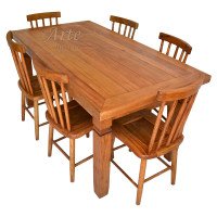 Conjunto Mesa 1,65 + 6 Cadeiras em Cerejeira - 5296