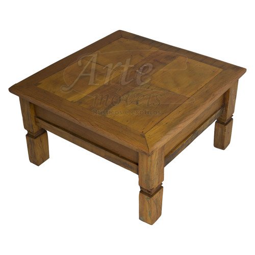Mesa de Centro 0,65 x 0,65 Plainada em Peroba Rosa - 4966