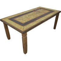 Mesa 2,00 x 1,00 Marchetada Com Tinta em Peroba - 5123