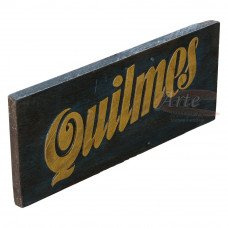 Placa "Quilmes" Azul em Madeira - 5225