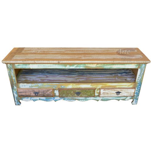 Rack Mineiro 1,50 x 0,40  Rústico com Tinta em Peroba Rosa - 1930