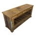 Rack Rústico com 3 gavetas 1,50 Patchwork Entalhado em Peroba Rosa - 5093