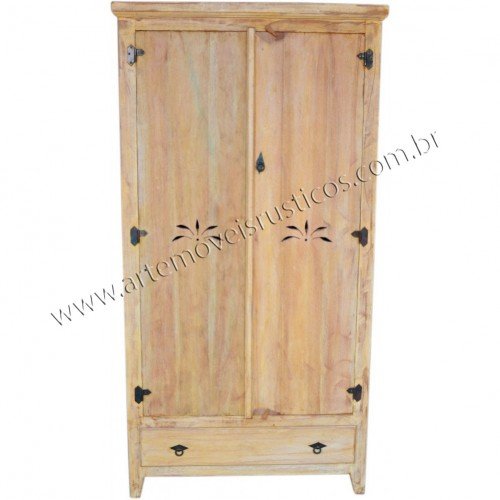 Armario 2,00 x 1,04 Branco Provençal Entalhado - 2894