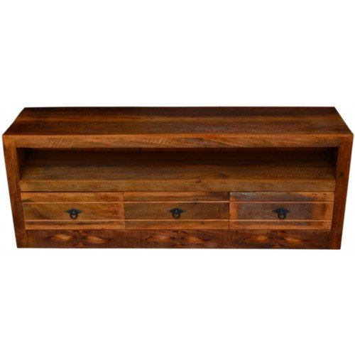 Rack 1,50 x 0,40 Rústico Entalhado em Peroba Rosa - 2457