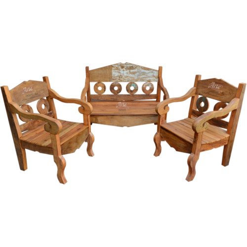 Conjunto "Bola" Banco 2 Lugares + 2 Poltronas - 4625