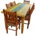 Conjunto mesa 1,80 x 0,80 com 6 cadeiras ripadas G - 4339