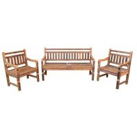 Conjunto "Linha 2"  1 Banco 3 lugares com 2 Poltronas - 4129