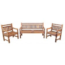 Conjunto "Linha 2"  1 Banco 3 lugares com 2 Poltronas - 4129