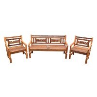 Conjunto Folha Linha 1 Banco 3 Lugares com 2 Poltronas - 4141