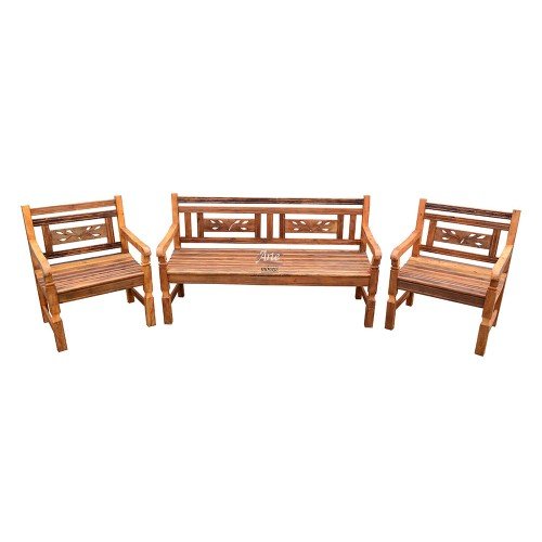 Conjunto Folha Linha 1 Banco 3 Lugares com 2 Poltronas - 4141