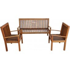 Conjunto "Clean" 1 Banco 3 lugares com 2 poltronas - 4479