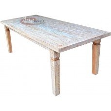 Mesa 10 Lugares 2,40 x 1,00 com Pátina Provençal em Peroba Rosa - 4078