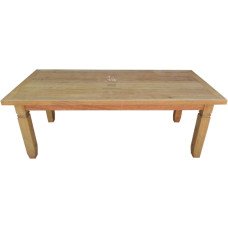 Mesa Retangular 2,25 x 1,00 Aplainada em Peroba Rosa - 4463