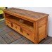 Rack 1,50 x 0,40 Rústico 3 Gavetas em Peroba Rosa - 3281